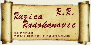 Ružica Radokanović vizit kartica